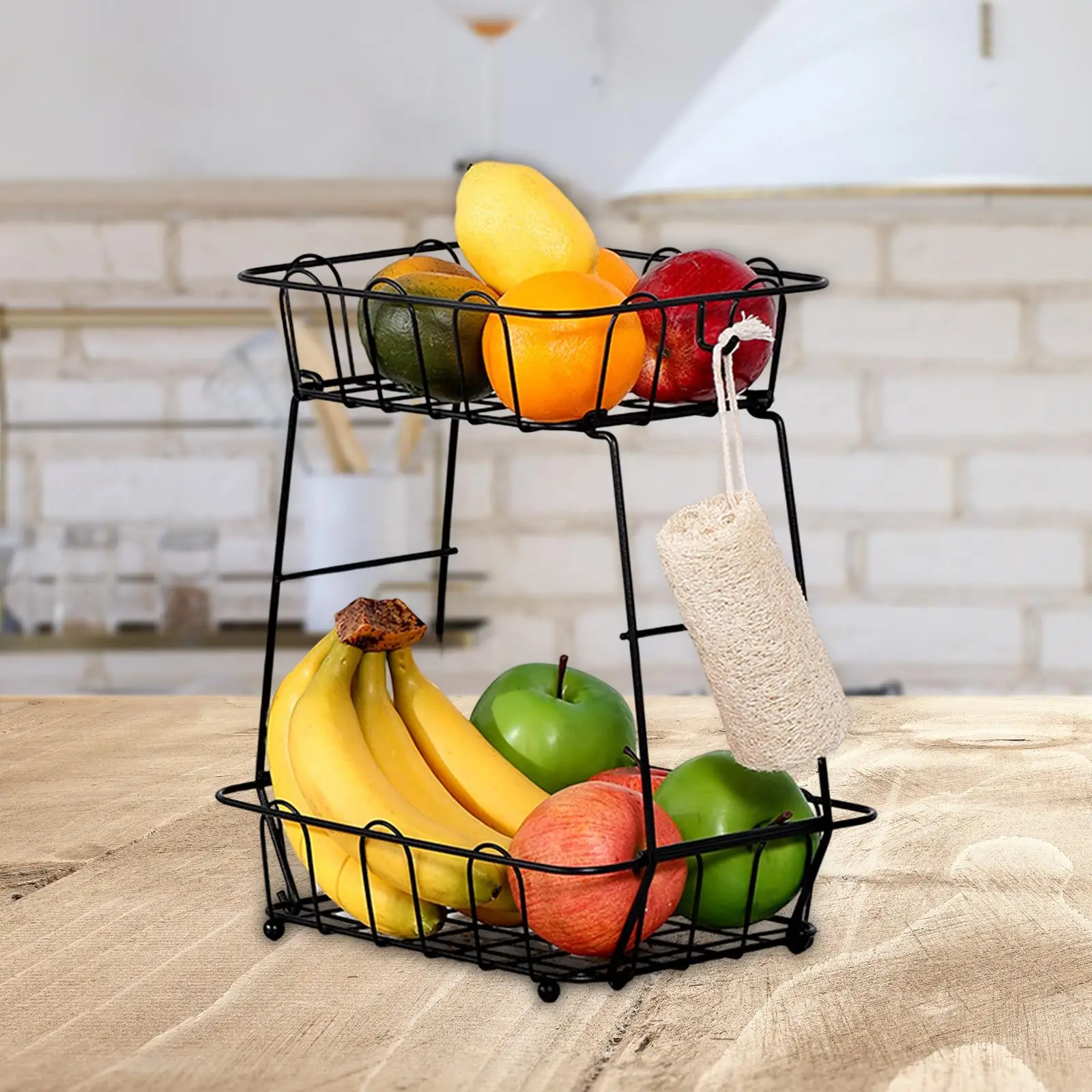 Fruit Basket 2 Tier Multipurpose Save Stand Snacks Storage Fruit