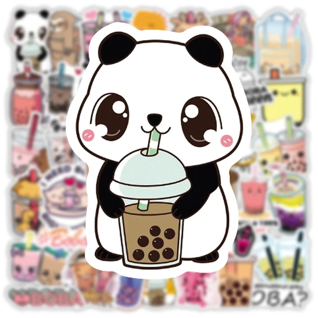 10/30/50pcs Cute Kawaii Milk Tea Drink Stickers Decal for Girl