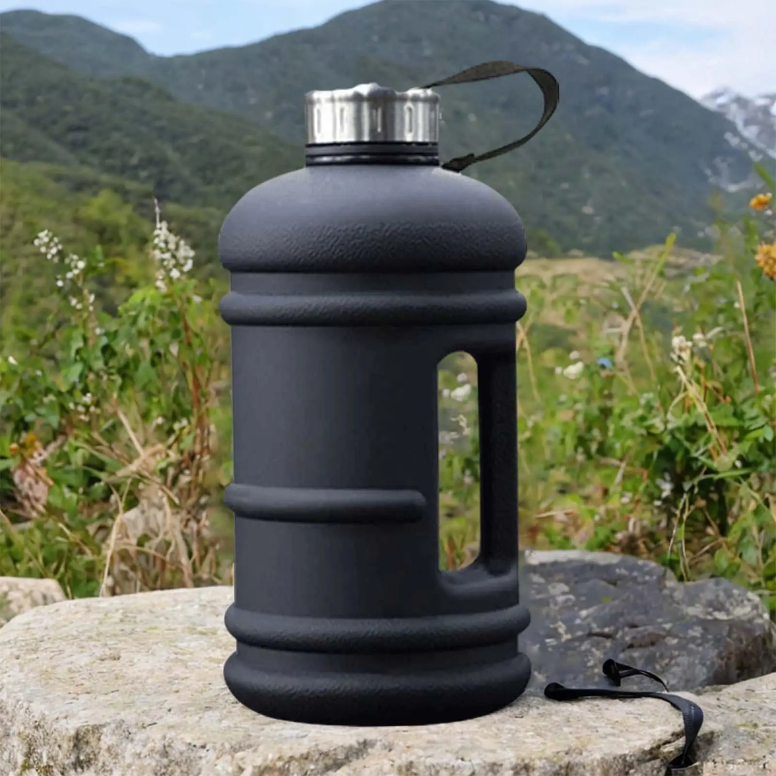 Water Bottle Barrel Reusable Portable Handle Durable Outdoor Sports Bottle Drink Bottle for Fitness Bike Climbing Hiking Travel