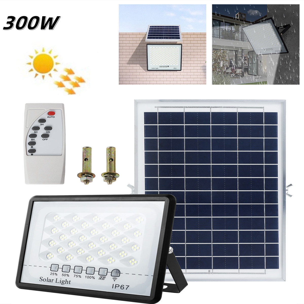 LED Light Solar Security Lamp with Remote