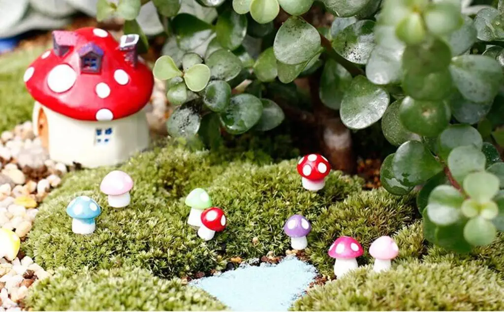 4X 20x Miniature Mushroom Fairy Garden Terrarium Decor Bonsai Craft