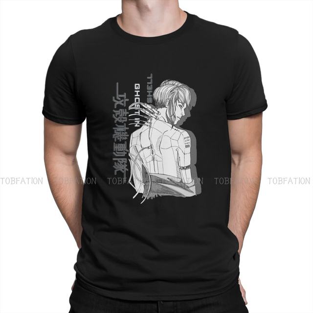 Ghost in the Shell Major Motoko T Shirt Vintage Fashion Tshirt Oversized  O-Neck Men Tshirts - AliExpress