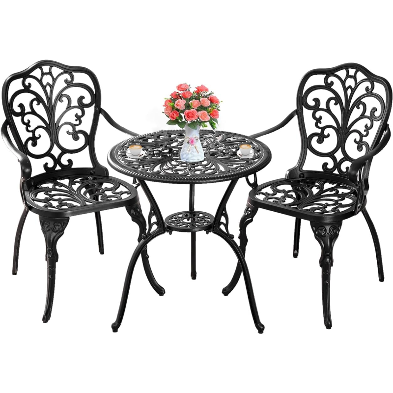 Title 2, Withniture Outdoor 3 Piece Bistro Set,Cast Alum...