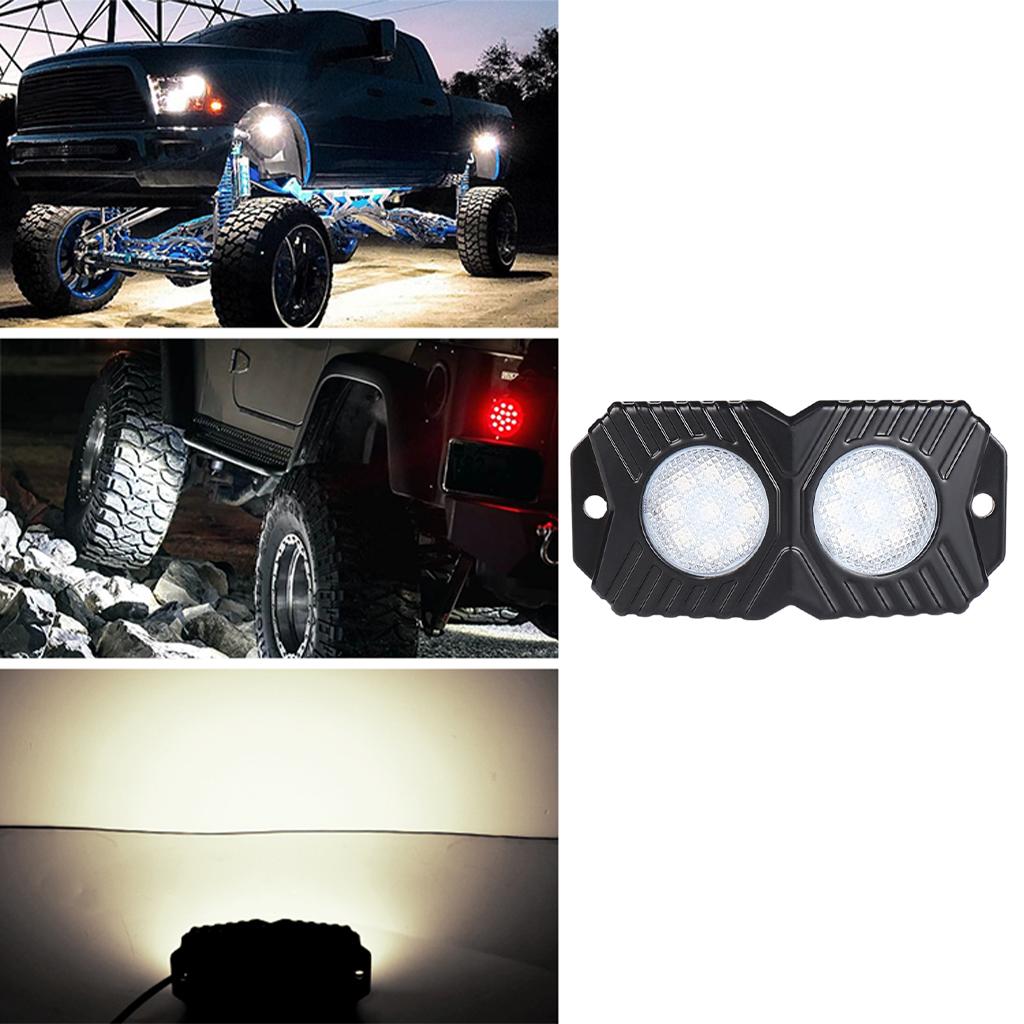 LED Rock Lights White Light 4  Fit for Motorcycle Boat SUV