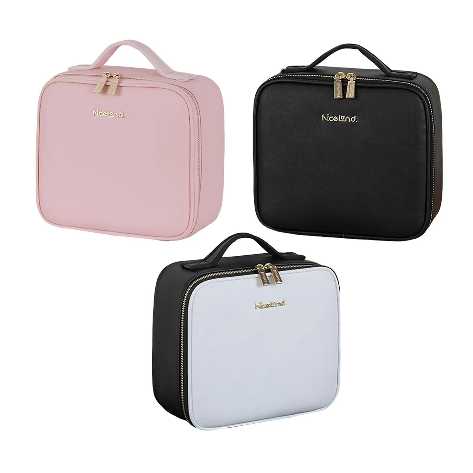 Makeup Case with  Adjustable Brightness Storage Bag for Girls Gift