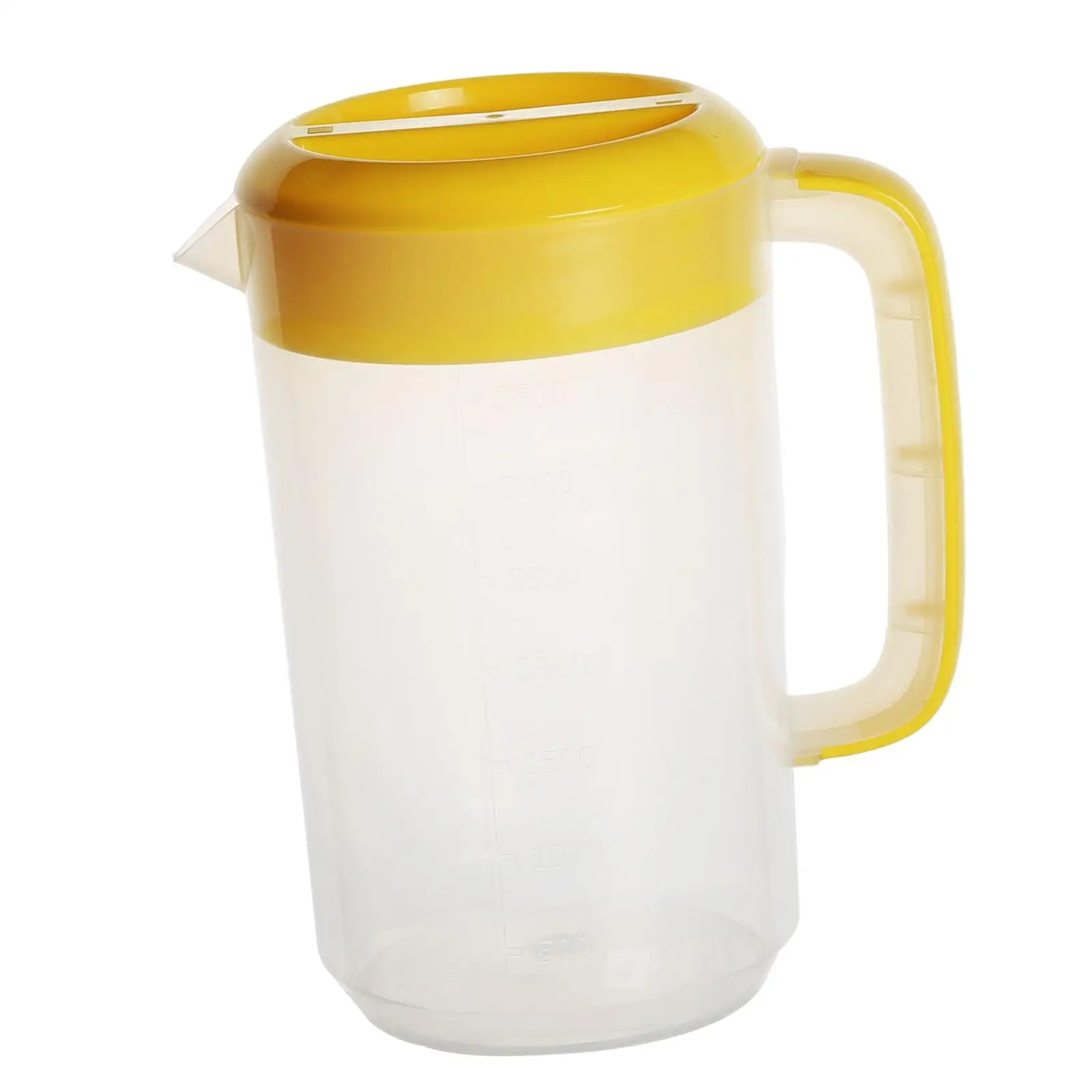 Plastic Water Pitcher with Lid with Pour Spout Clear 2500ml leak with Handle Jug for Milk Cold Hot Beverages Juice Picnic