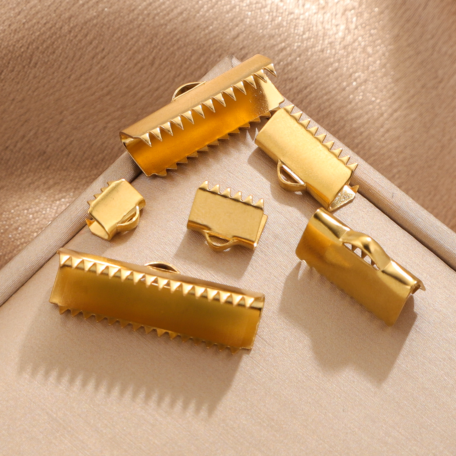 20 Stück Edelstahl PVD 18K vergoldet Crimp End Bead Buckle Tip Verschluss DIY Halskette Armband Verbinder für die Schmuckherstellung – Detail 5