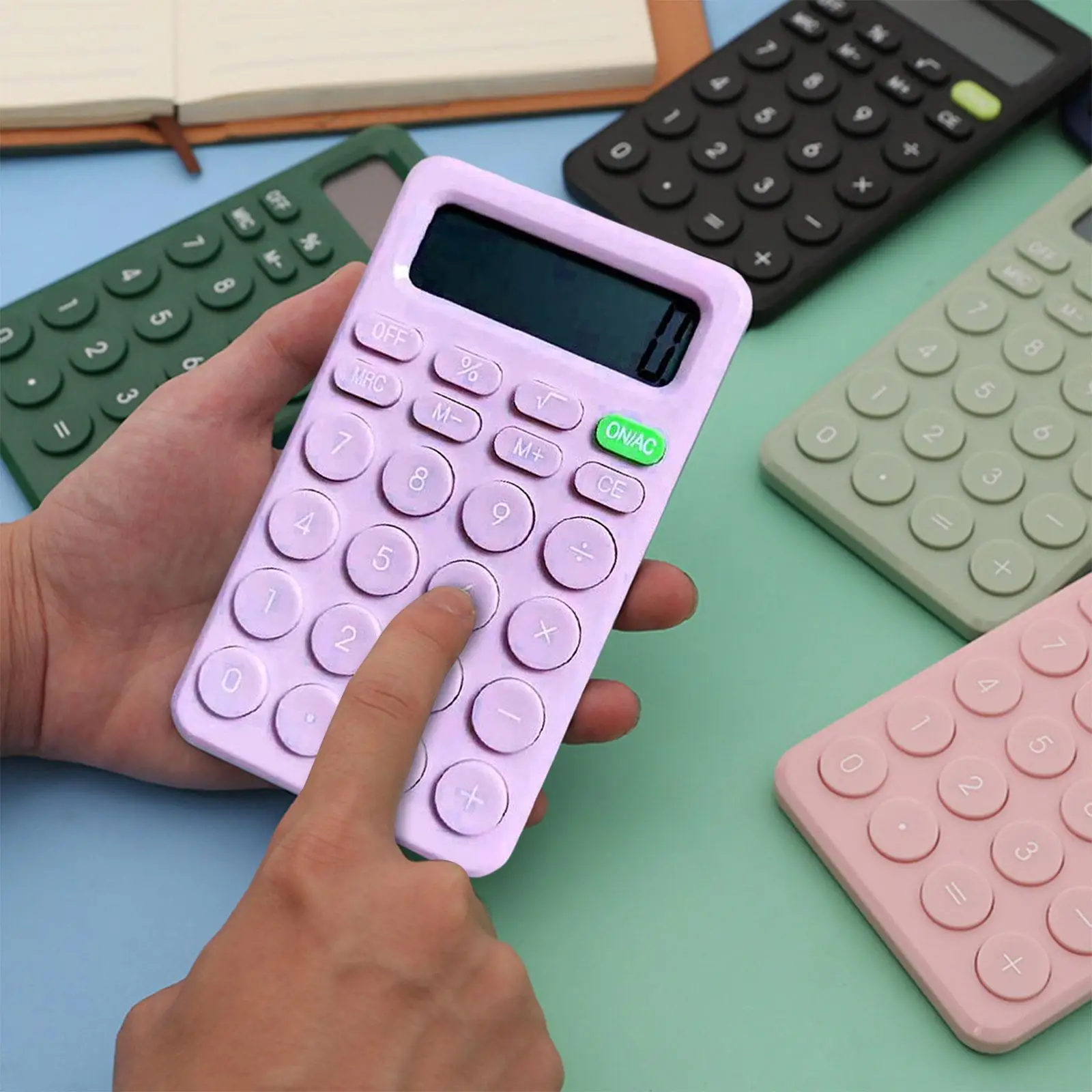 Basic Calculator Lightweight Big Buttons Pocket Size Standard Calculator Desk Calculator for Home Business Office Children