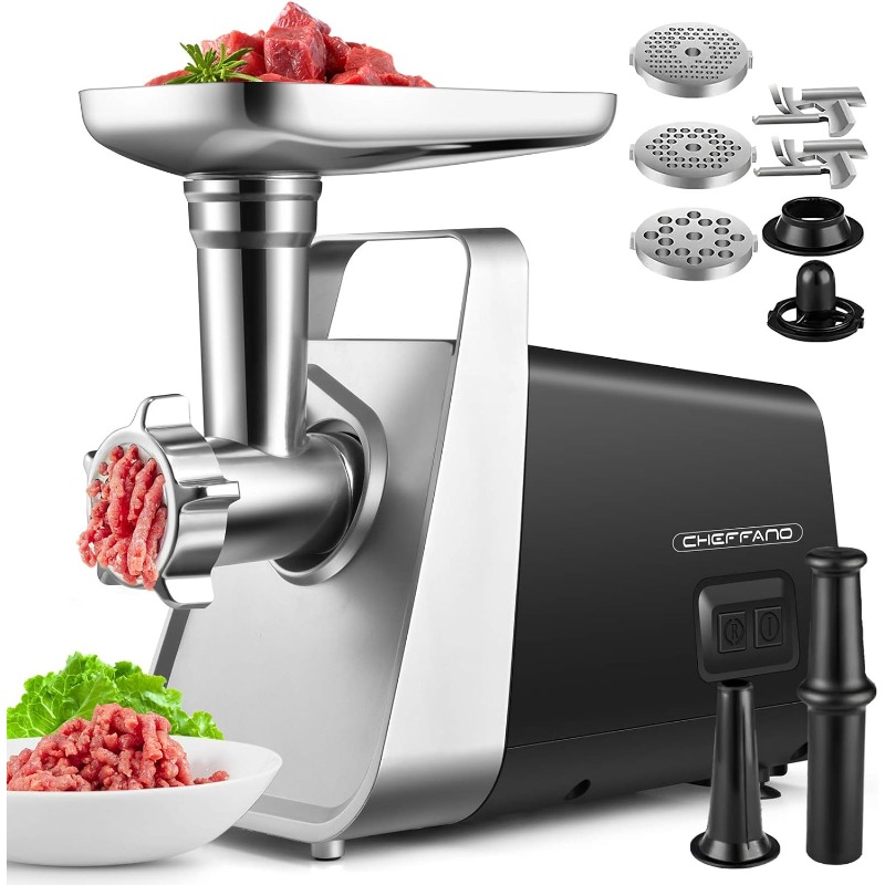 Title 10, CHEFFANO Meat Grinder Electric, 350W[2000W Max]...