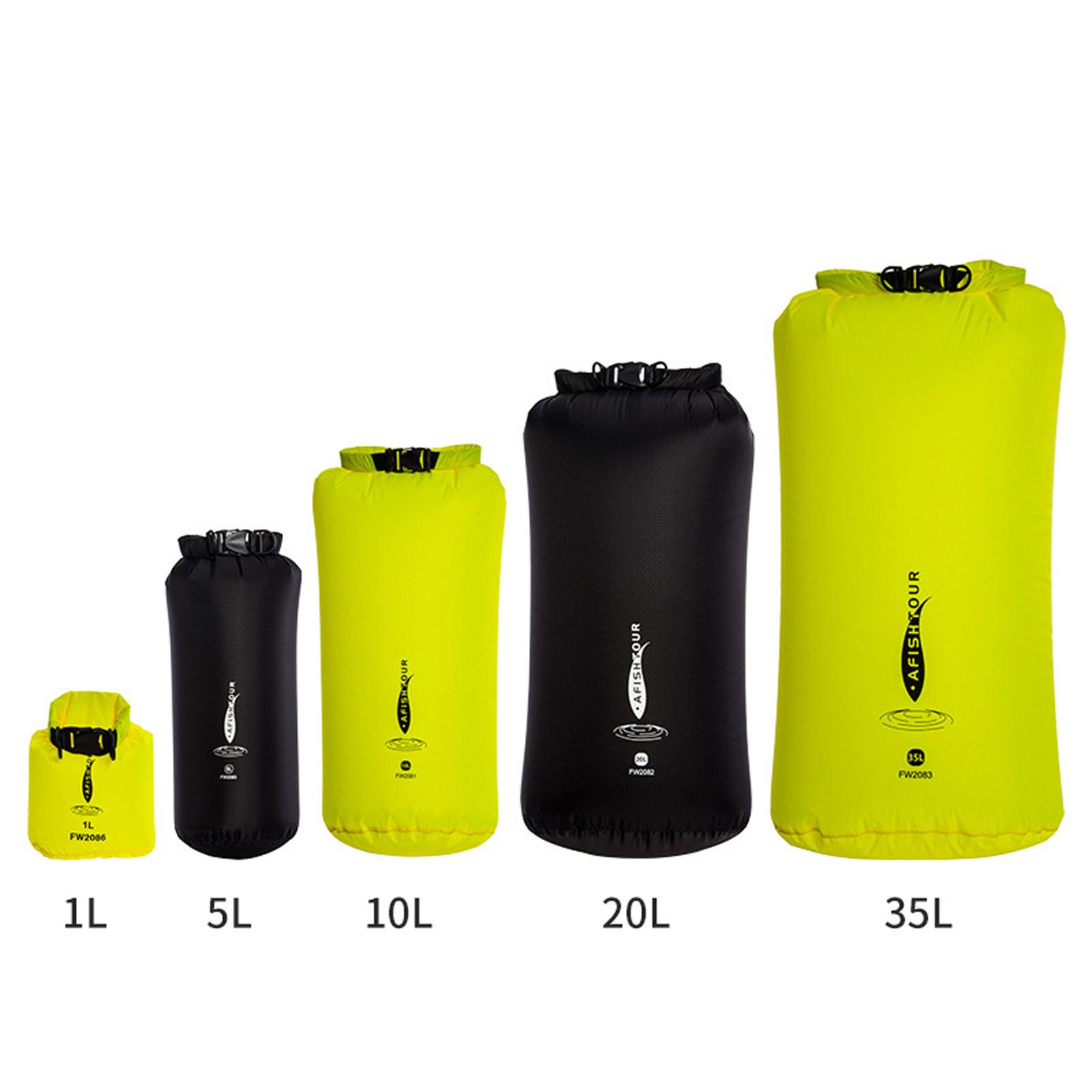 Waterproof Dry Bag 70D Nylon Cloth Dry Pack Storage Bag Roll Top Dry Sack Pouch for Water Sports Rafting Fishing Sailing Boating