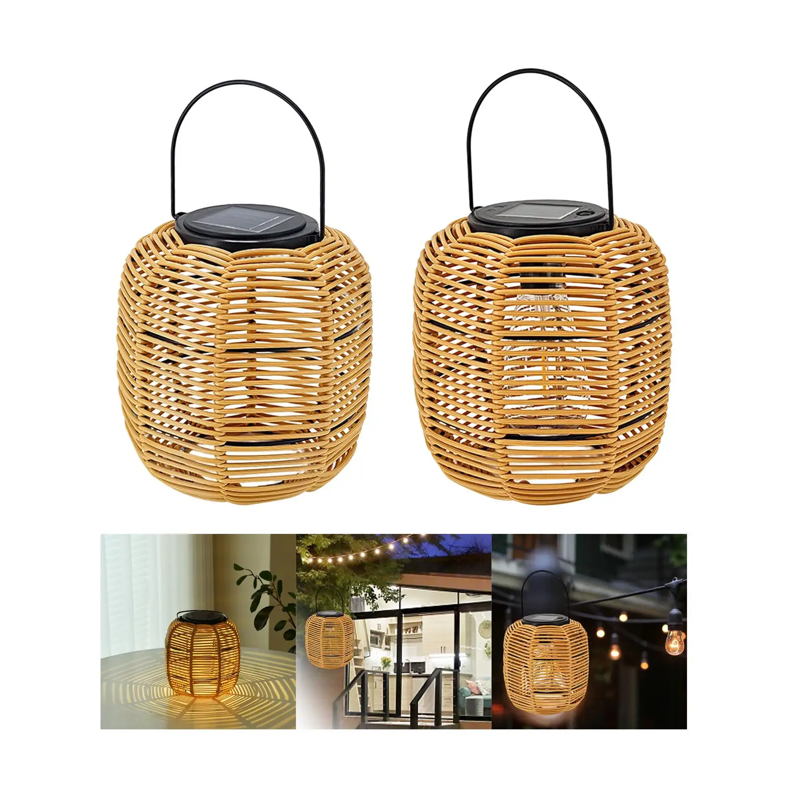 Solar Lanterns Table Lamp Indoor and Outdoor Hanging Light Waterproof Garden Lights for Christmas Front Yard Lawn Pathway Stair