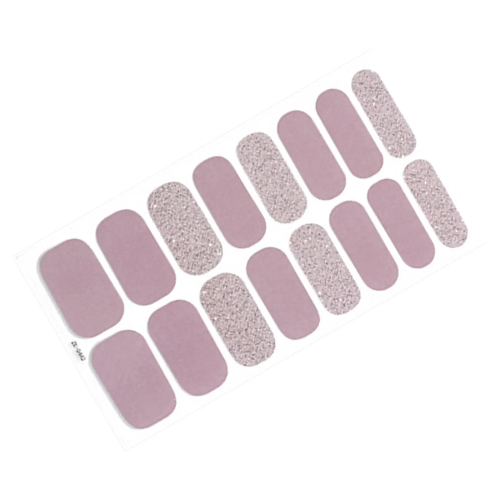 16x Gel Nail Stickers Cured Gel Nail Strips Nail Patches Full Wraps Nail Polish Stickers Nail Gel Polish Strips for Women