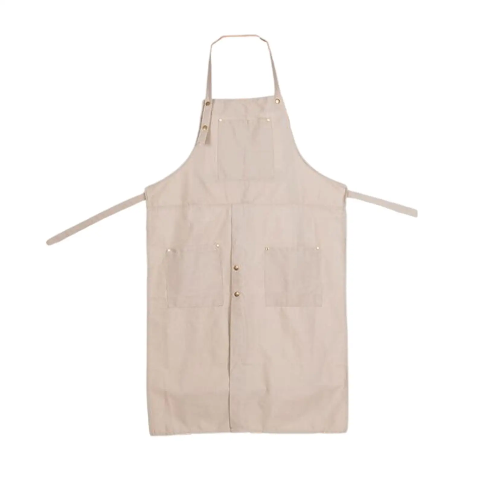 Professional Canvas Apron Aprons Uniform W/Pockets for Cooking Indoor Hair Cut