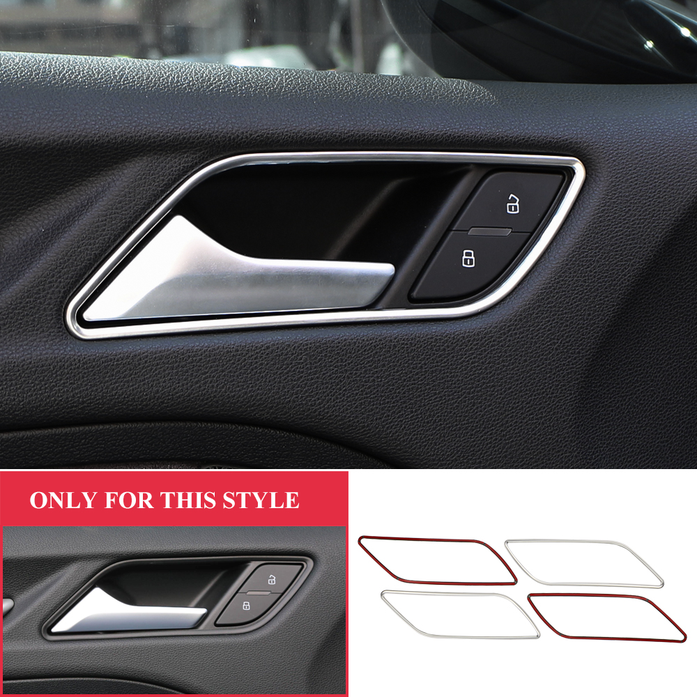 4 Teile/satz Edelstahl Auto Türgriff Dekoration Trim Ring Aufkleber Fall für Audi A3 8V 2013-2019 Aufkleber zubehör – Detail 4