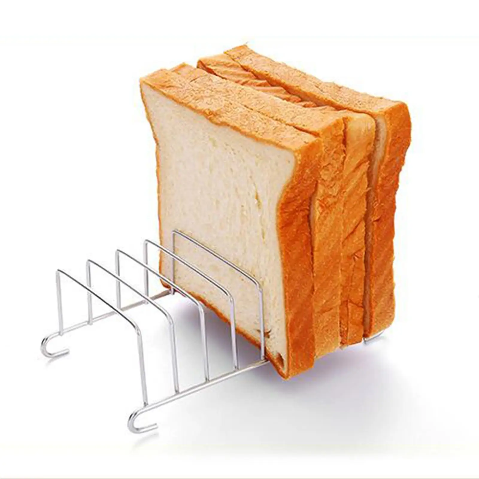 Stainless Food Display Stand Portable Storing Bread Bread Rack Toast Rack