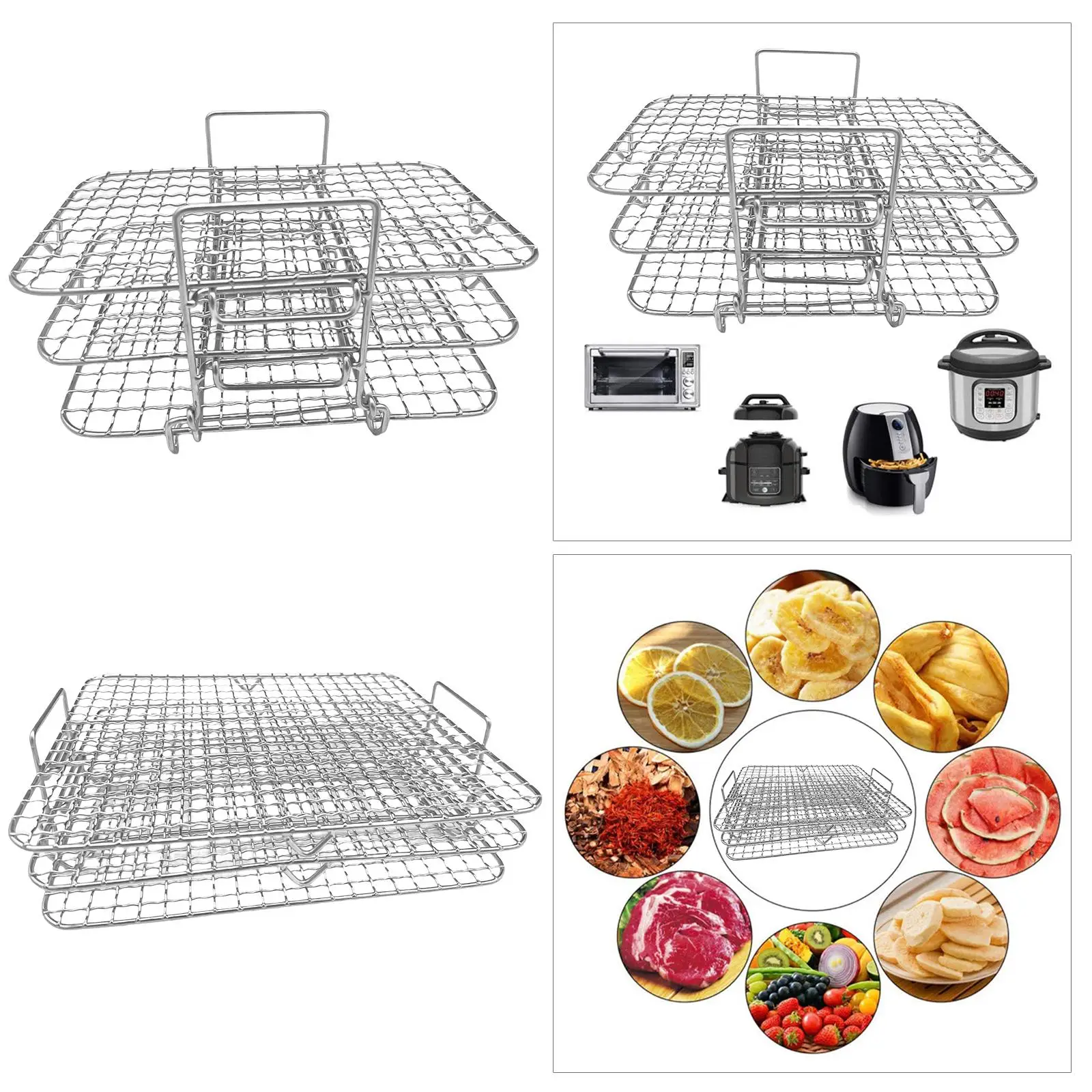 Multi Layer Dehydrator Rack Air Fryer Rack for Veggie Chips Meats Home Kitchen Supply