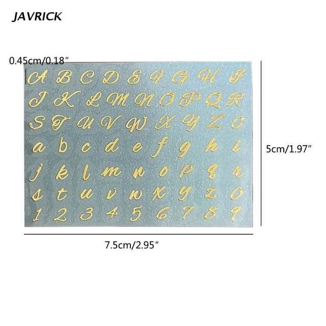  Gold Letter Stickers