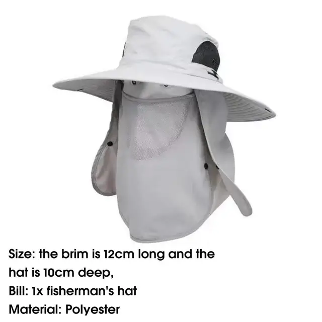 Camouflage Wide Brim Light Portable Fisherman Hat for Climbing Fishing  Summer Men's Bucket Hat Neck Guard Sun Protection Cap - AliExpress