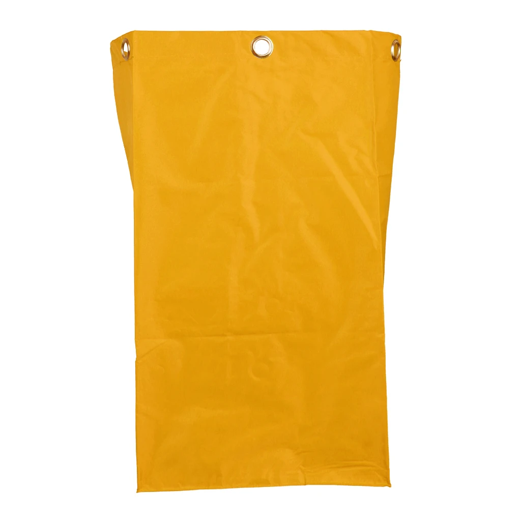 Janitorial Cart Bag 40x28x69cm Housekeeping Cart Replacement Bag Yellow
