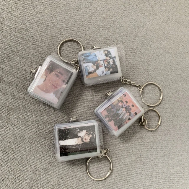 1pc Keychain Photo Album For Mini Photo Sticker Jelly Color Card Holder 2  Inch Photos Holder Portable Key Chain Wholesale