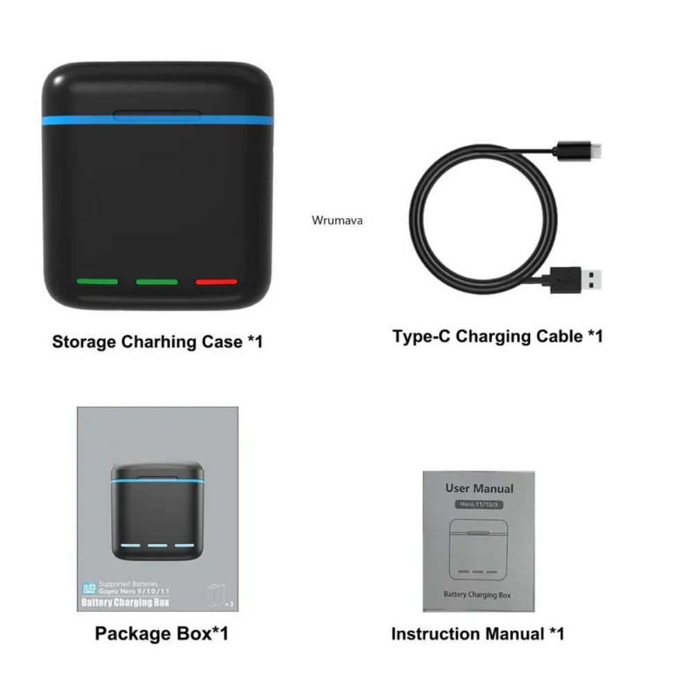 Title 6, Chargeur de batterie universel pour GoPro Hero ...