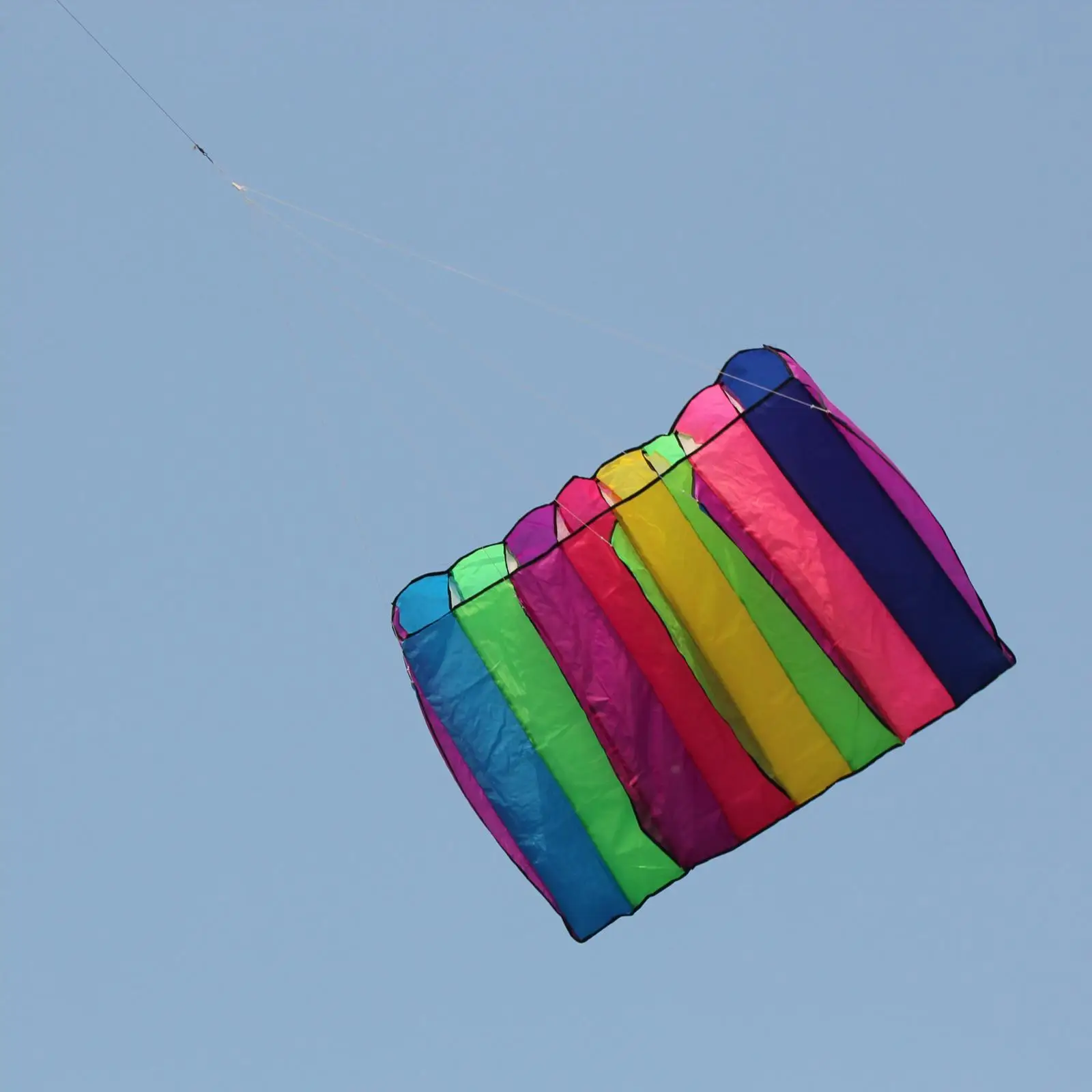 Colorful Parafoil Kites and 9.84ft Flying Line for Kids and Adults Backyard