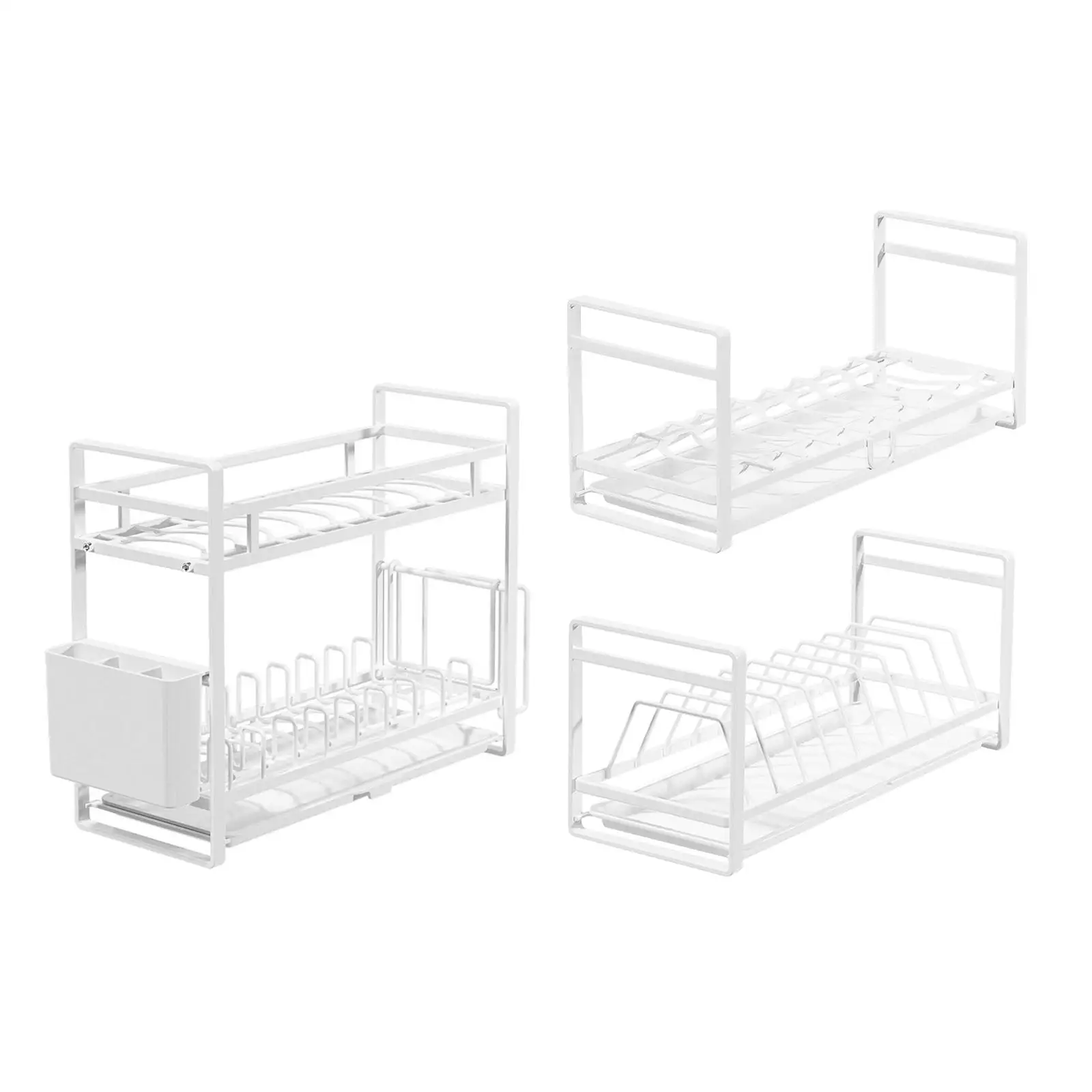 Plate Holder Organizer Dish Storage Rack for Restaurant Cupboard Cabinet