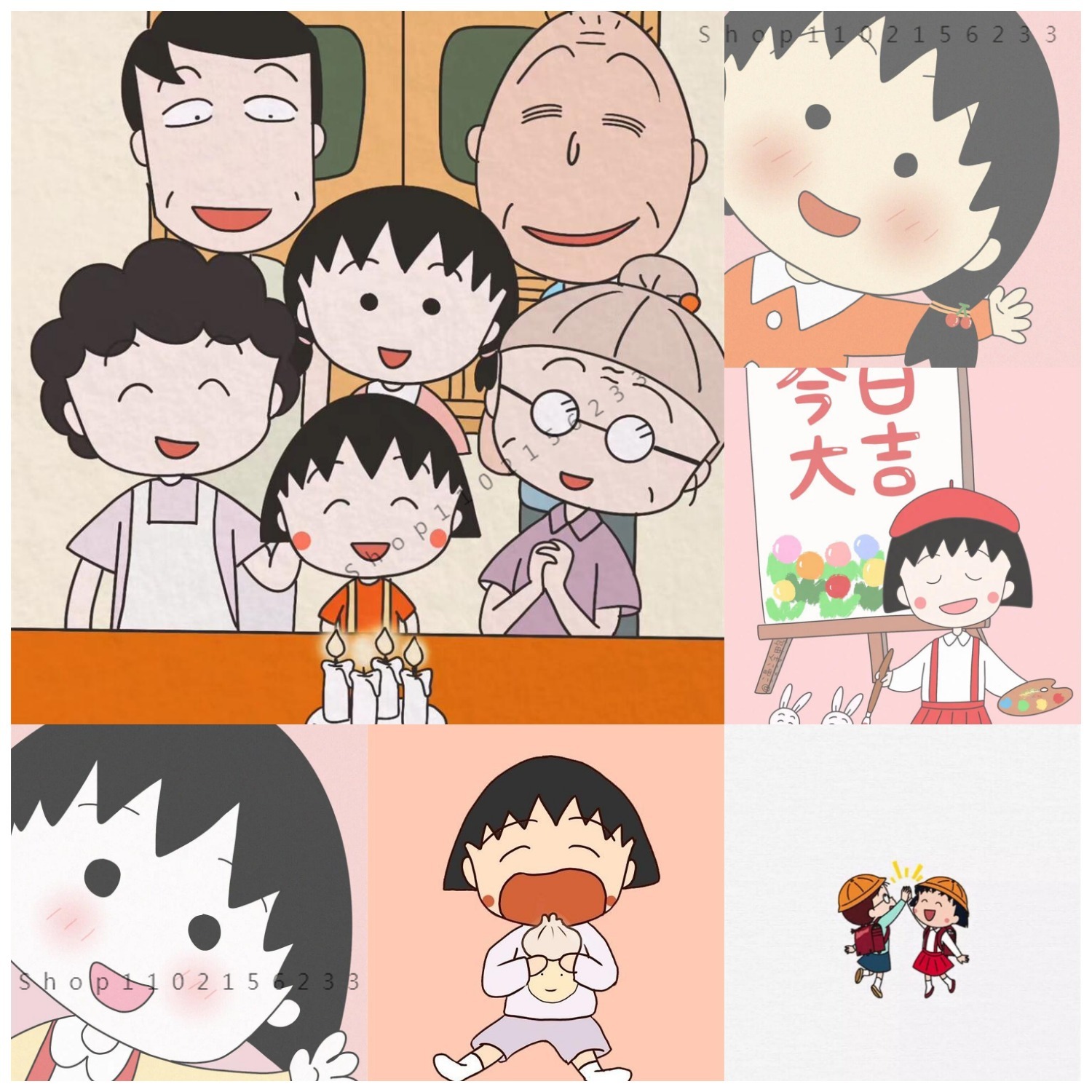 Классические аниме плакаты, настенный плакат, Аниме Chibi Maruko, холст,  живопись, настенное искусство, фотографии, печать, украшение детской  комнаты, домашний декор | AliExpress