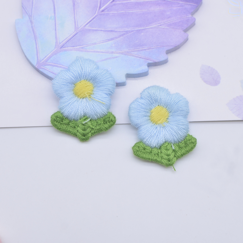 20pcs 20*28mm bestickte Strick-Sonnenblume für DIY Baby Kopf bedeckung Clips Dekor Zubehör Hut Kleidung Nähen Patches – Detail 5