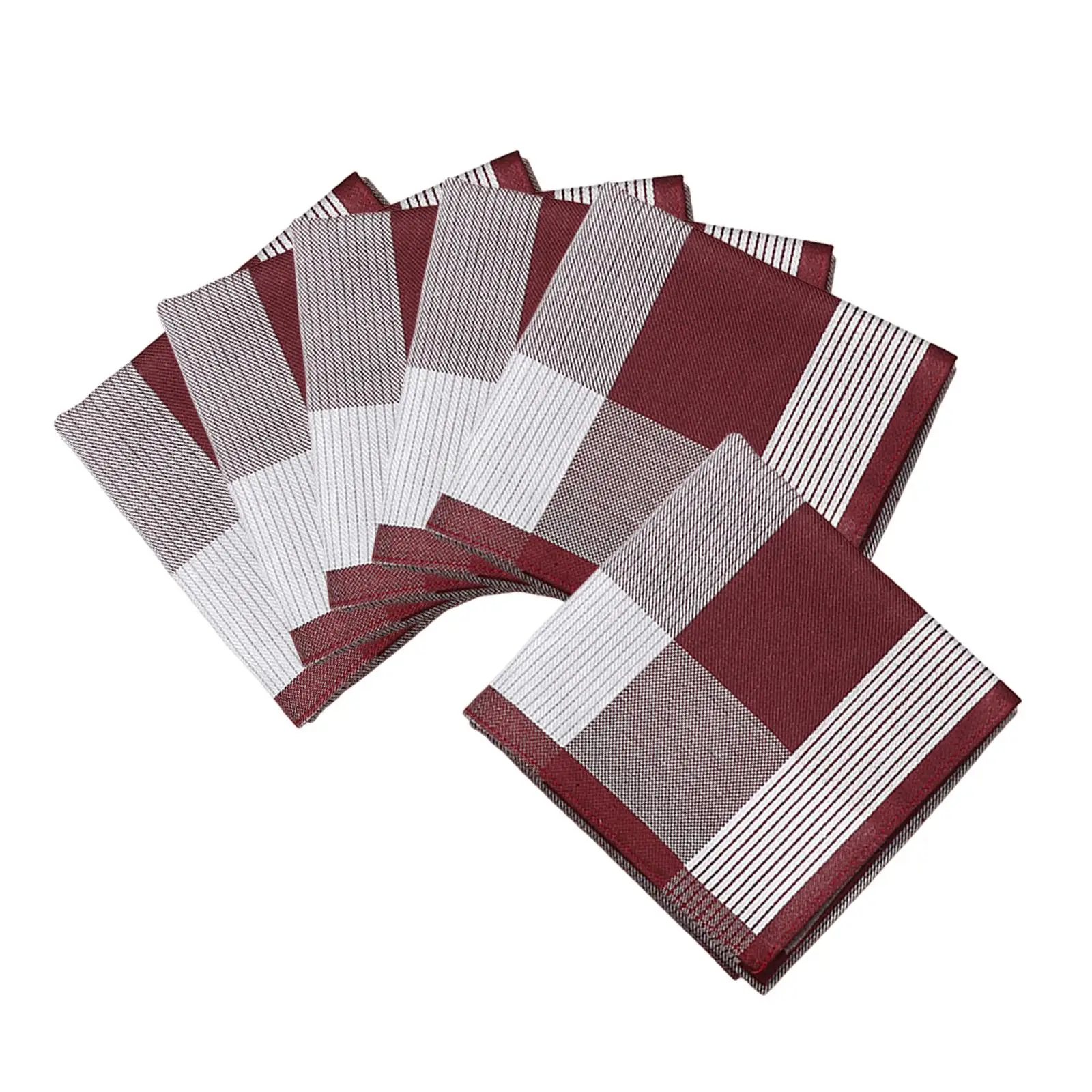6x Cloth Men`s Handkerchiefs Kerchief 43x43cm classic Assorted Color Gifts Hanky for Casual Men Grandfathers Formal Suit