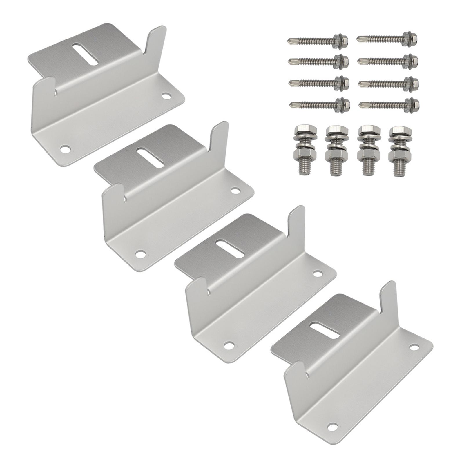 Solar Panel Mounting Z Brackets High Performance Durable Rust Free Roof Panels Z Bracket for Ship Off Grid Wall Boats Yacht