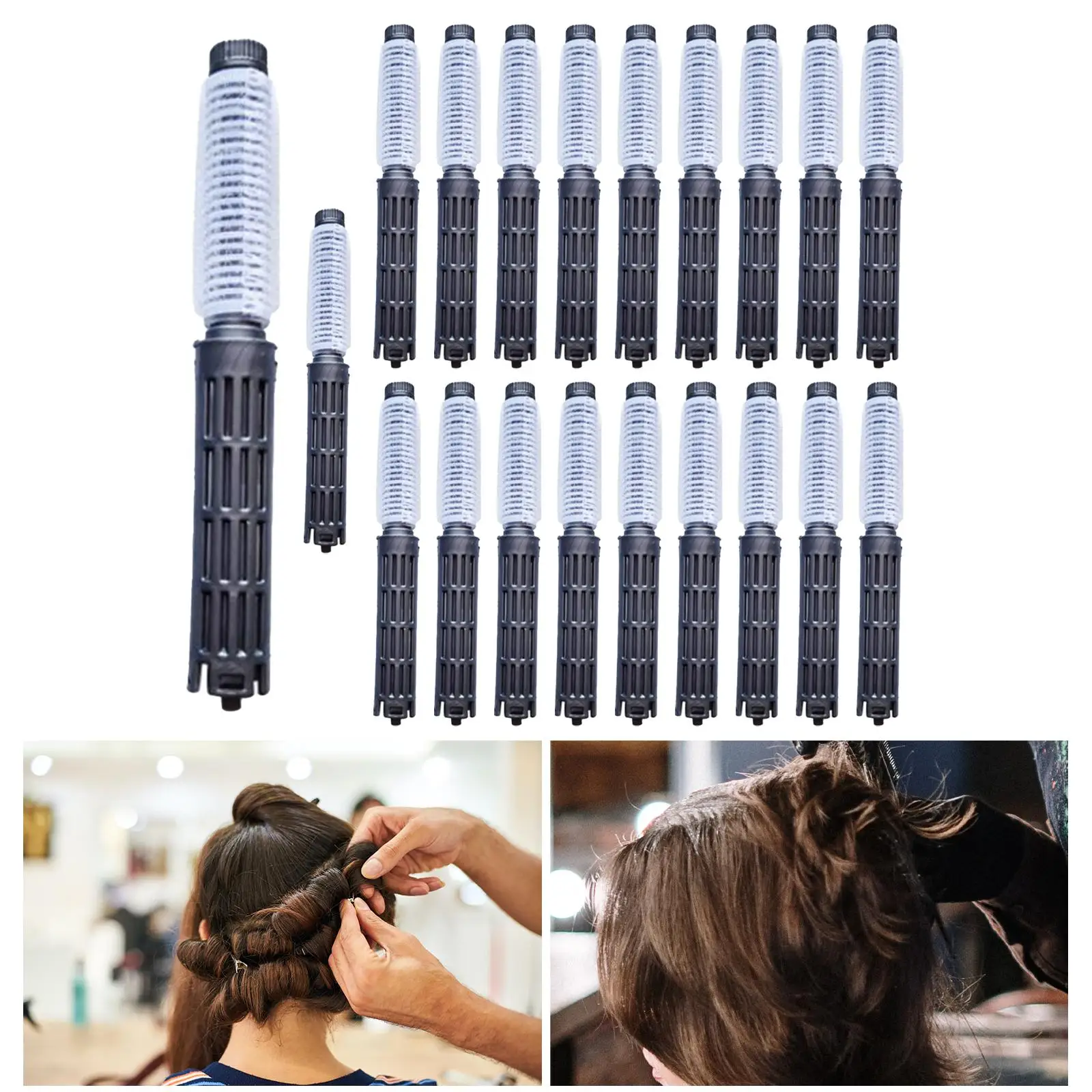 Hair Cold Wave Rods Durable No Heat Non Slip Perming Rods Curlers Hair Rollers for Home Long Short Hair Salon Barber Women Girls