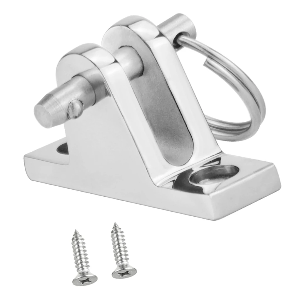 Stainless Steel Deck Hinge Boat Bimini Top Fitting Removable Pin