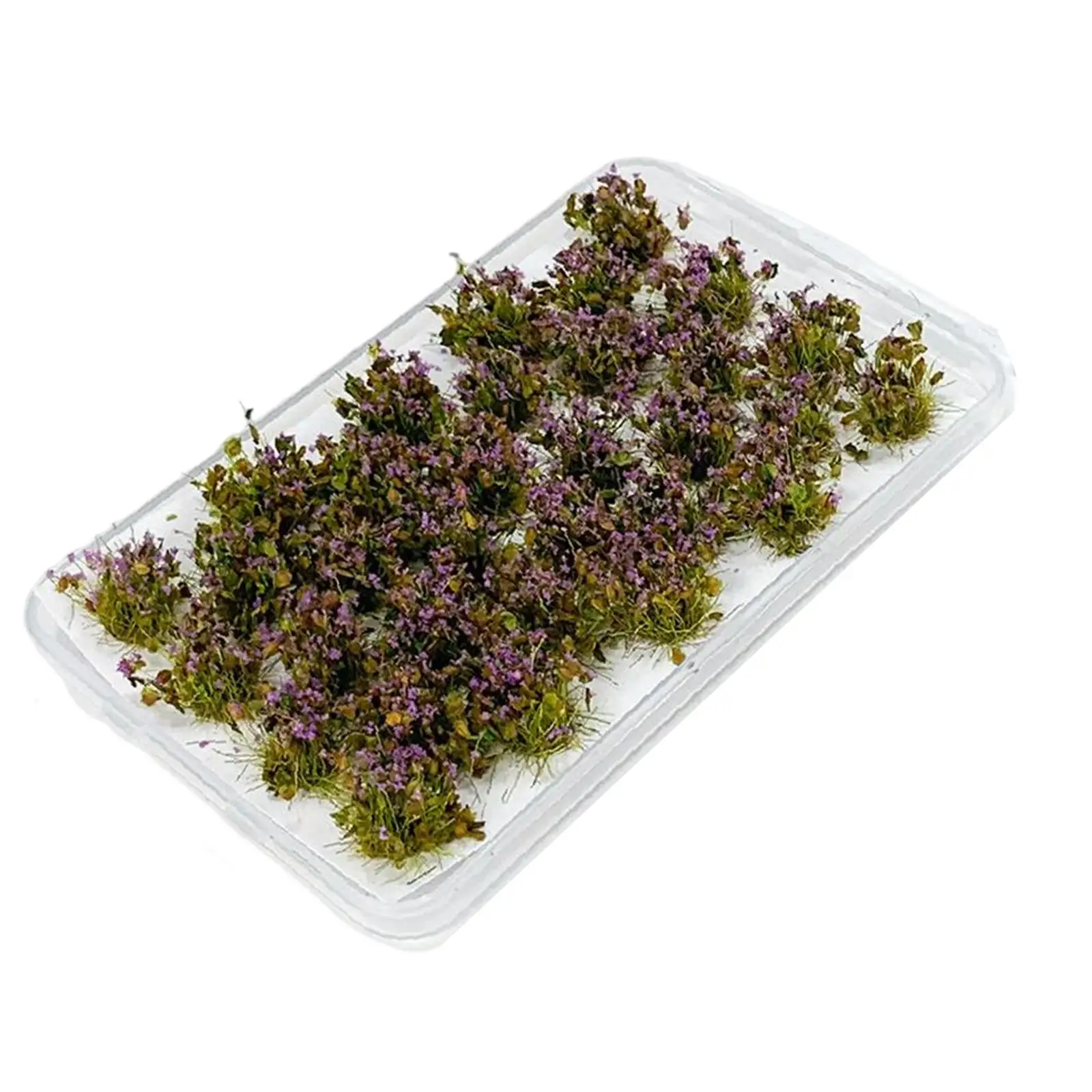 32Pcs Micro Landscape Miniature Flower Bushes Flower Cluster for Railroad Scenery Architecture Building Model