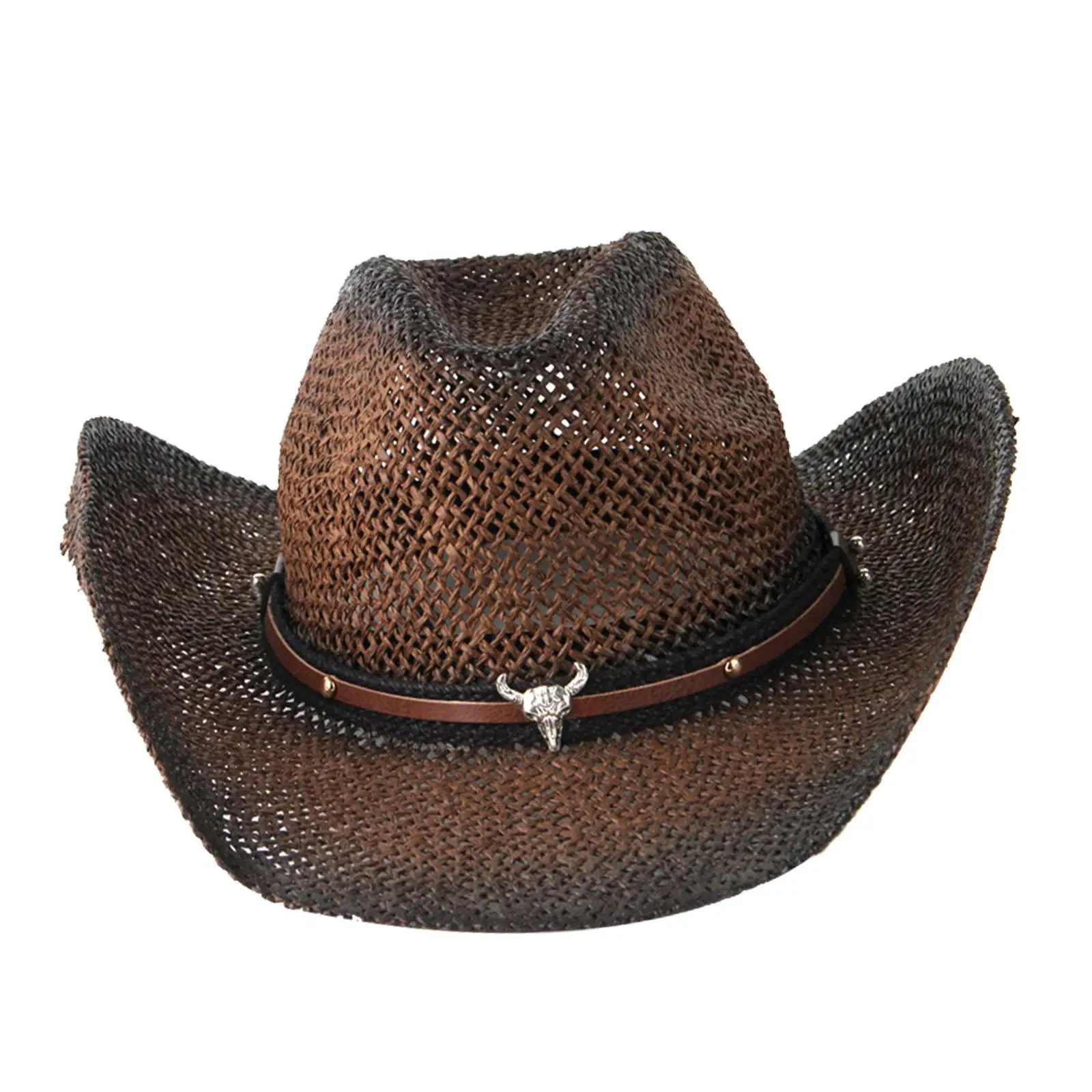 Western Straw Cowboy hat Couple hat Sunscreen Hat Cowboy Hats for Beach Horseback Riding Rodeo Festival Outdoor