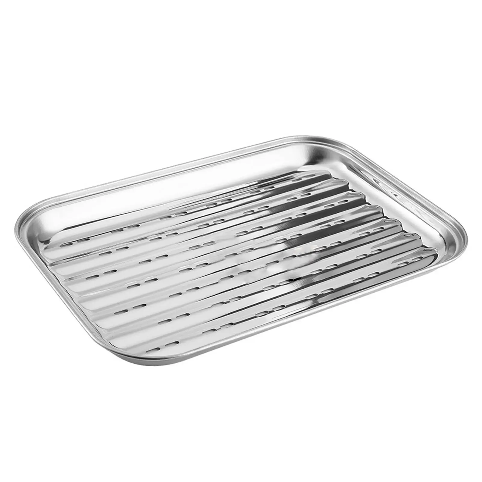 Grill Basket Roasting Pan Nonstick Grill Pans for Indoor Outdoor Kitchen BBQ