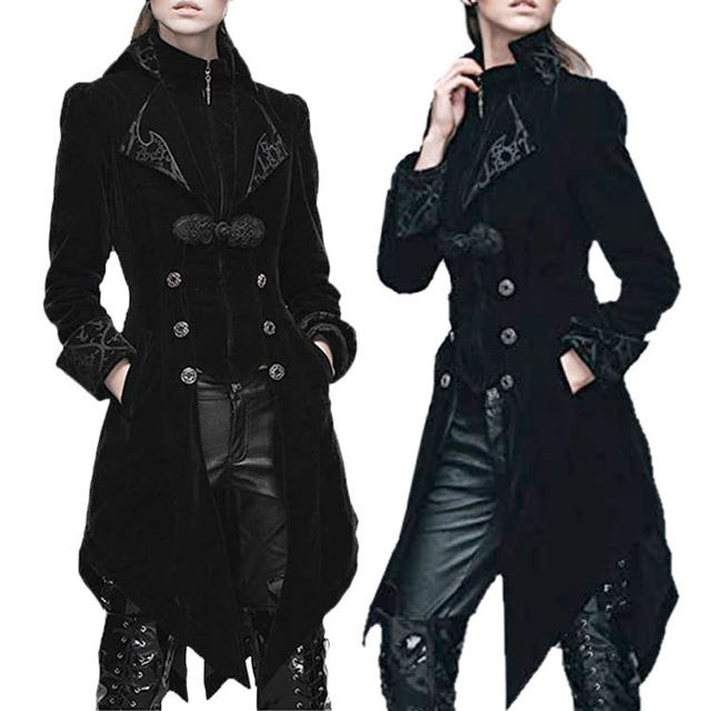 Trench Coat Homme Style Steampunk Vintage - Col à Revers, Double Boutonnage, Coupe-vent Pour Automne/hiver