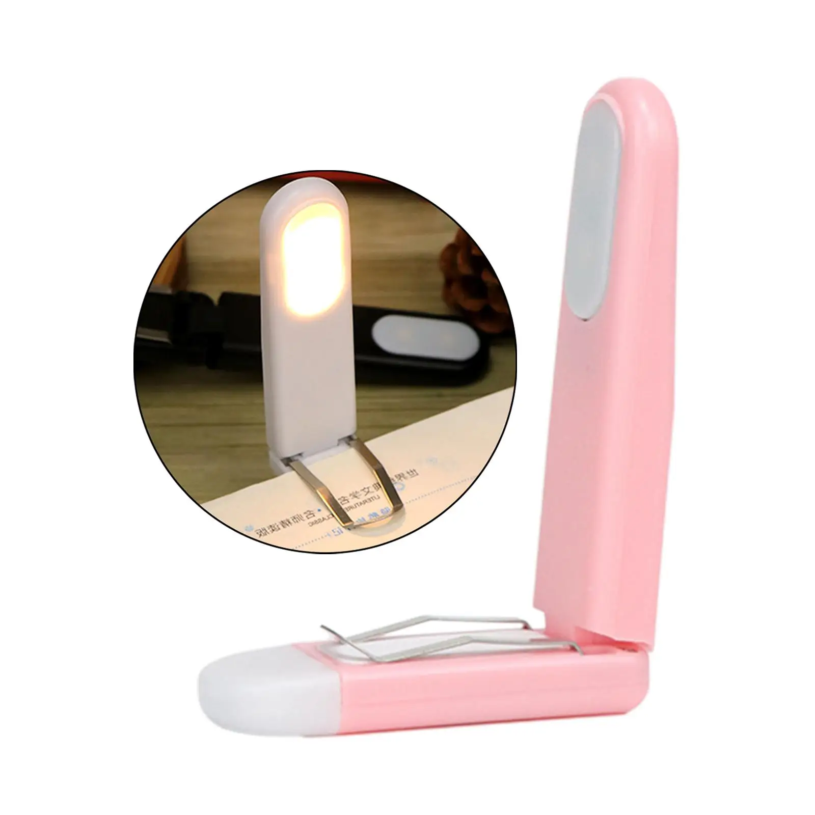 Mini Reading Night Light Rechargeable Eyes Care Adjustable Bookmarks Lamp for Desktop Bedside Travel Bedroom Reader