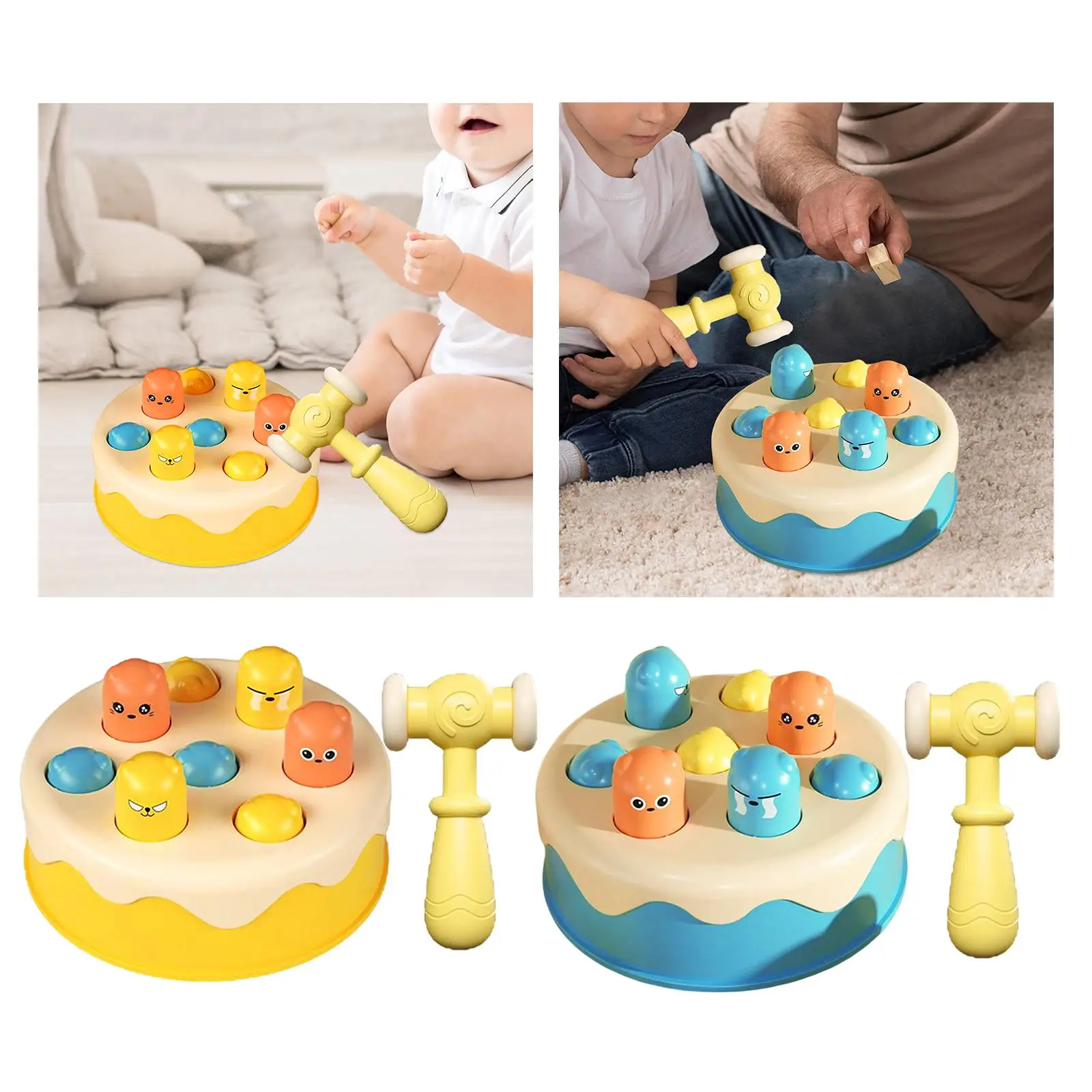 Whack A Hamster Game Hammering Pounding Toys Smooth Edges and Surfaces Fine Workmanship