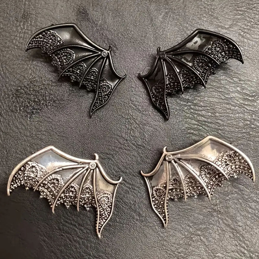 Gothic-Stil, Fledermausflügel, Haarspange, personalisierbar, Halloween-Haarschmuck, Vampir-Teufel-Haarnadel für Party, für Frauen, Kopfbedeckung – Detail 6