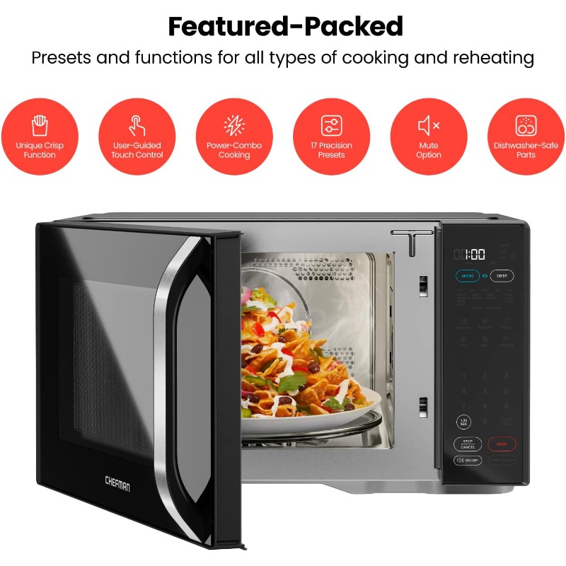 Title 11, Chefman MicroCrisp Countertop Digital Microwave...