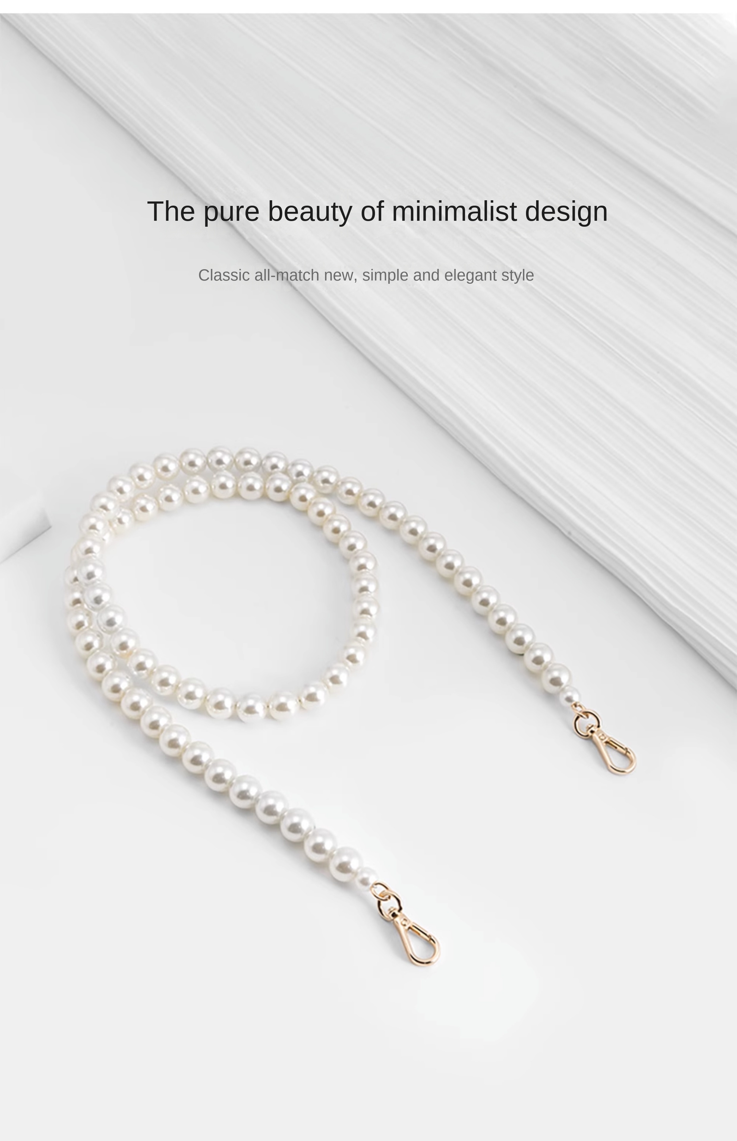 Pearl Chain Accessories Small Fragrant Wind Bag Messenger Shoulder Strap Diy Transformation Replacement Bag Chain Single Buy