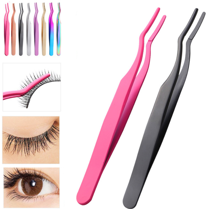 Best of Eyelash Tweezers Lash Applicator Extension Supplies Makeup Tools Stainless Steel Eyebrow Eyelash Extension Tweezers Lash Tweezer Reviews & Tips