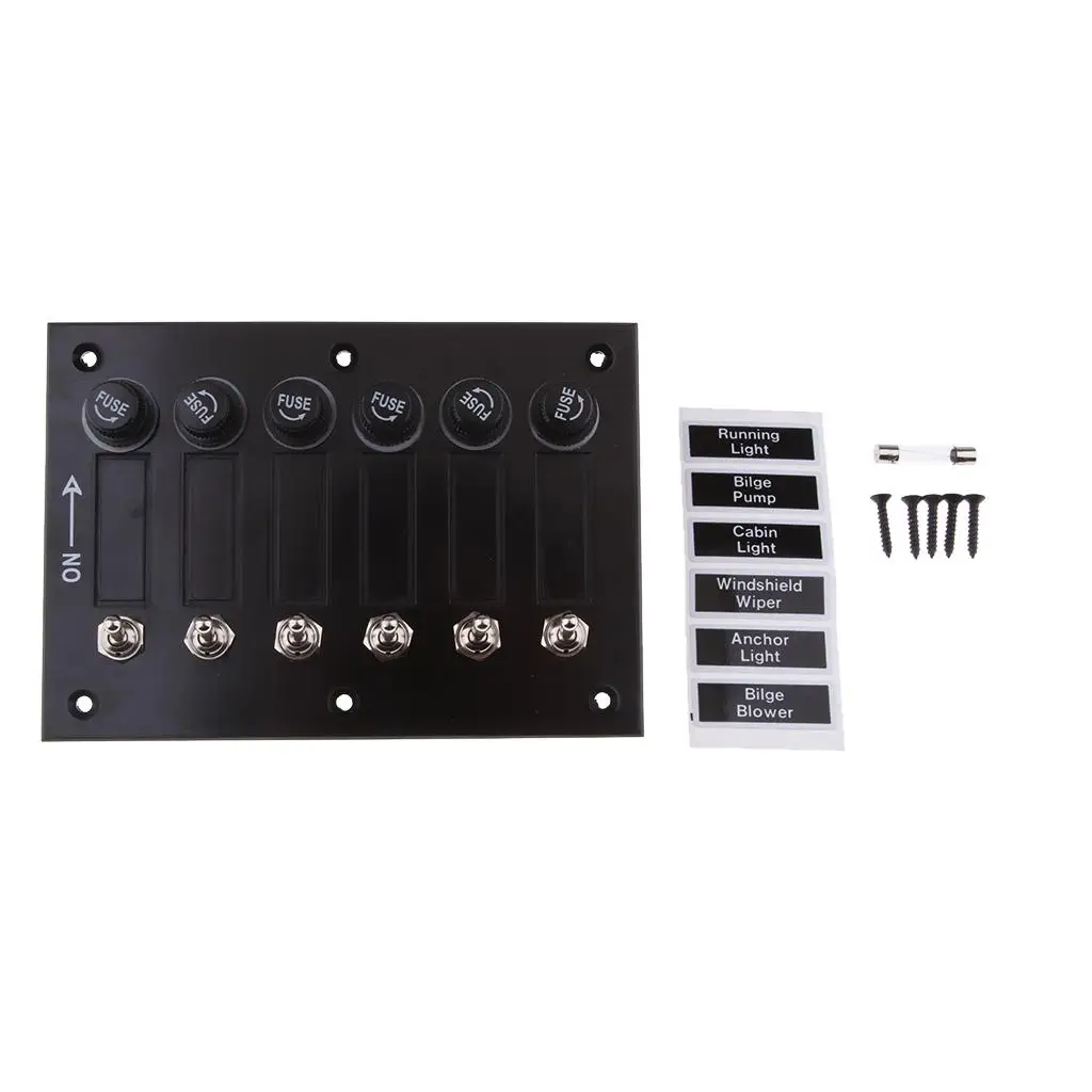 6 Compartment Fused Marine Switchboard for Boats Switchboard
