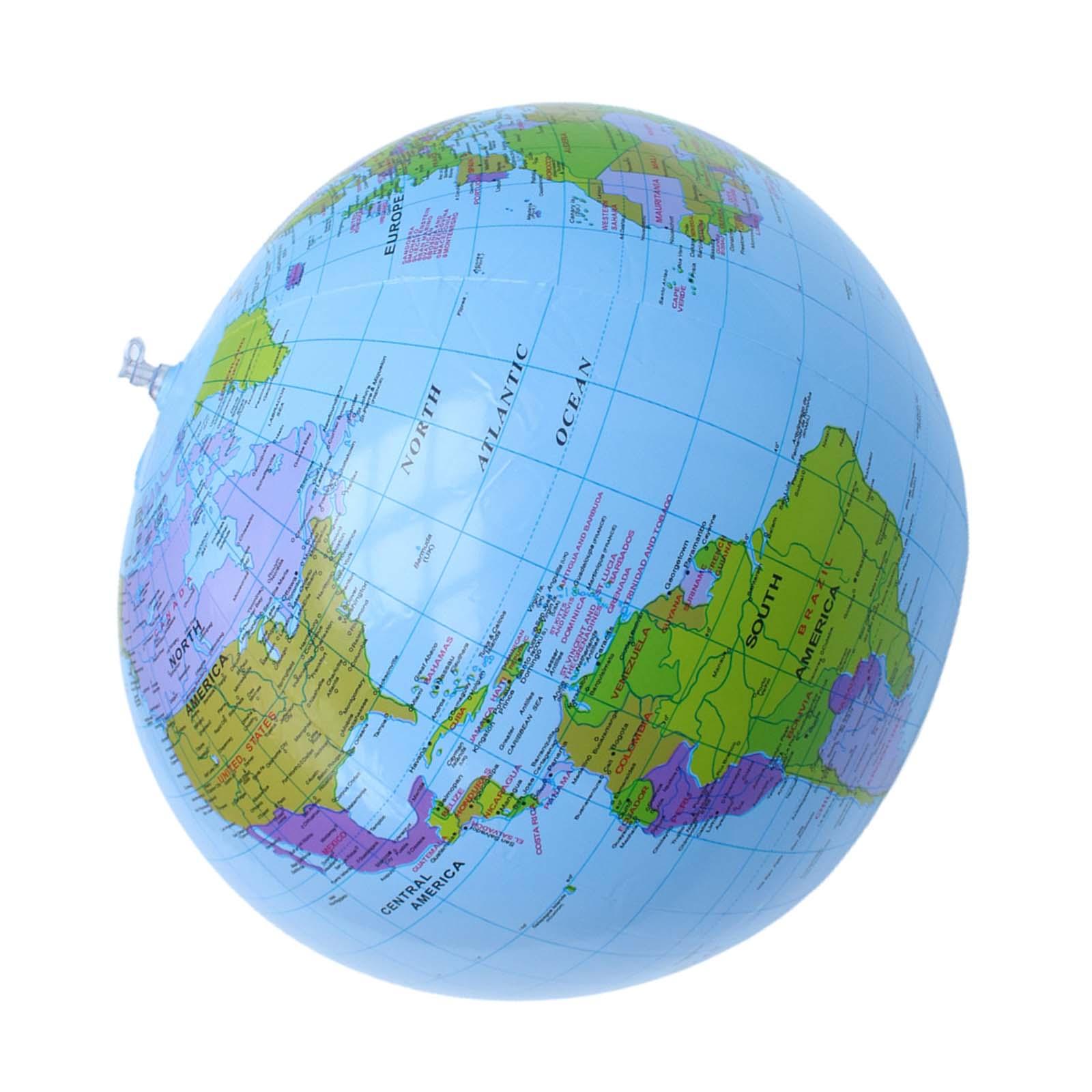 Inflatable Globe World PVC Language Learning Tools Geography 40cm Globe Map for Beach Playing School Learning Teaching Chidren