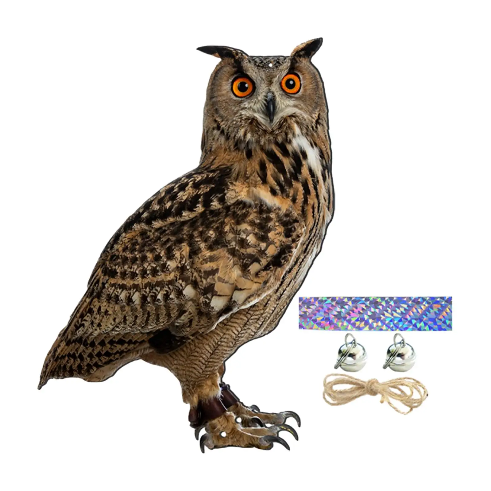 Fake Owl Decoration Realistic Bird Scarer for Garden Decor Windows Patio