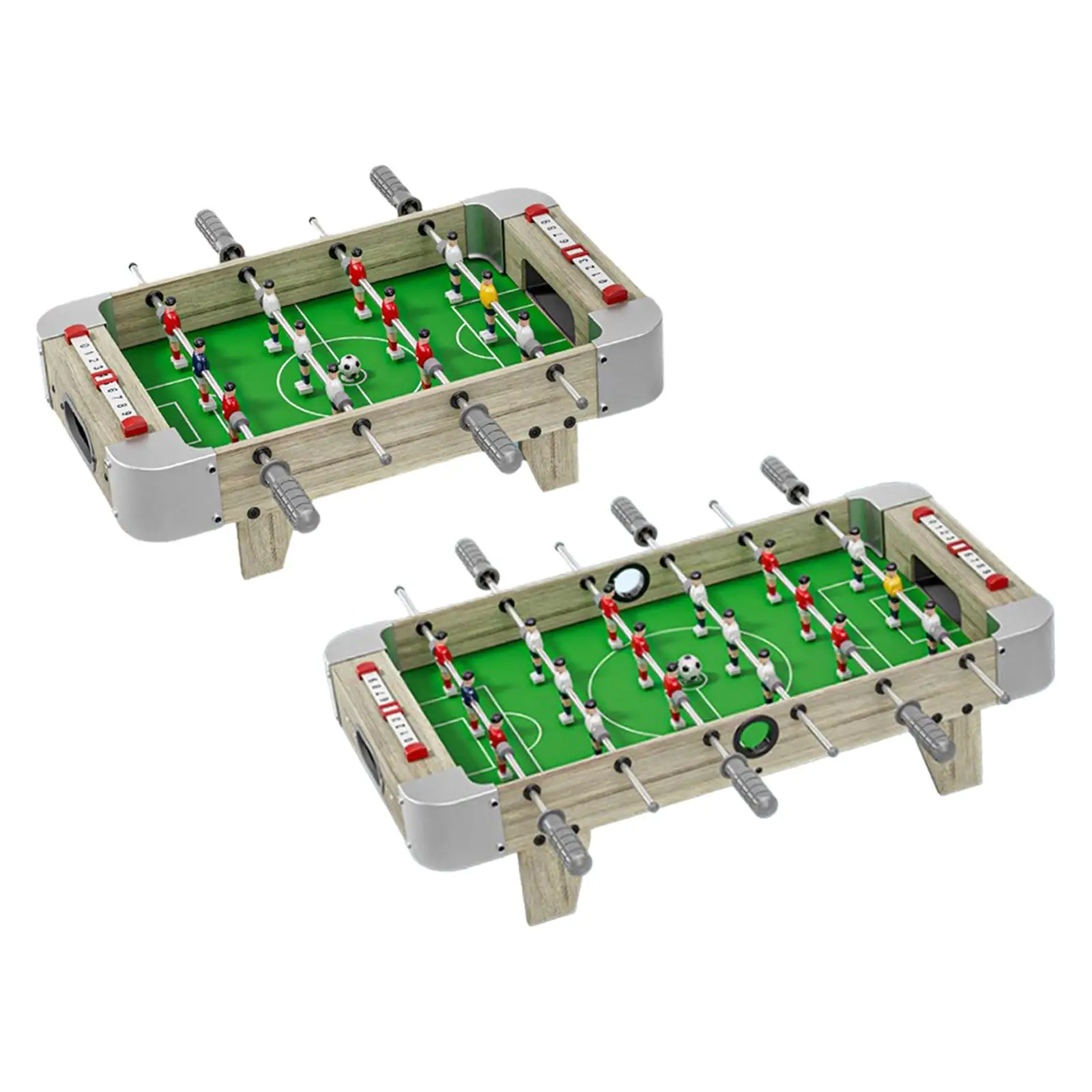 Desktop Football Table Tabletop Football Soccer Pinball Games Two Hands Developmental Toy Interactive Toy Wooden DIY for Sports