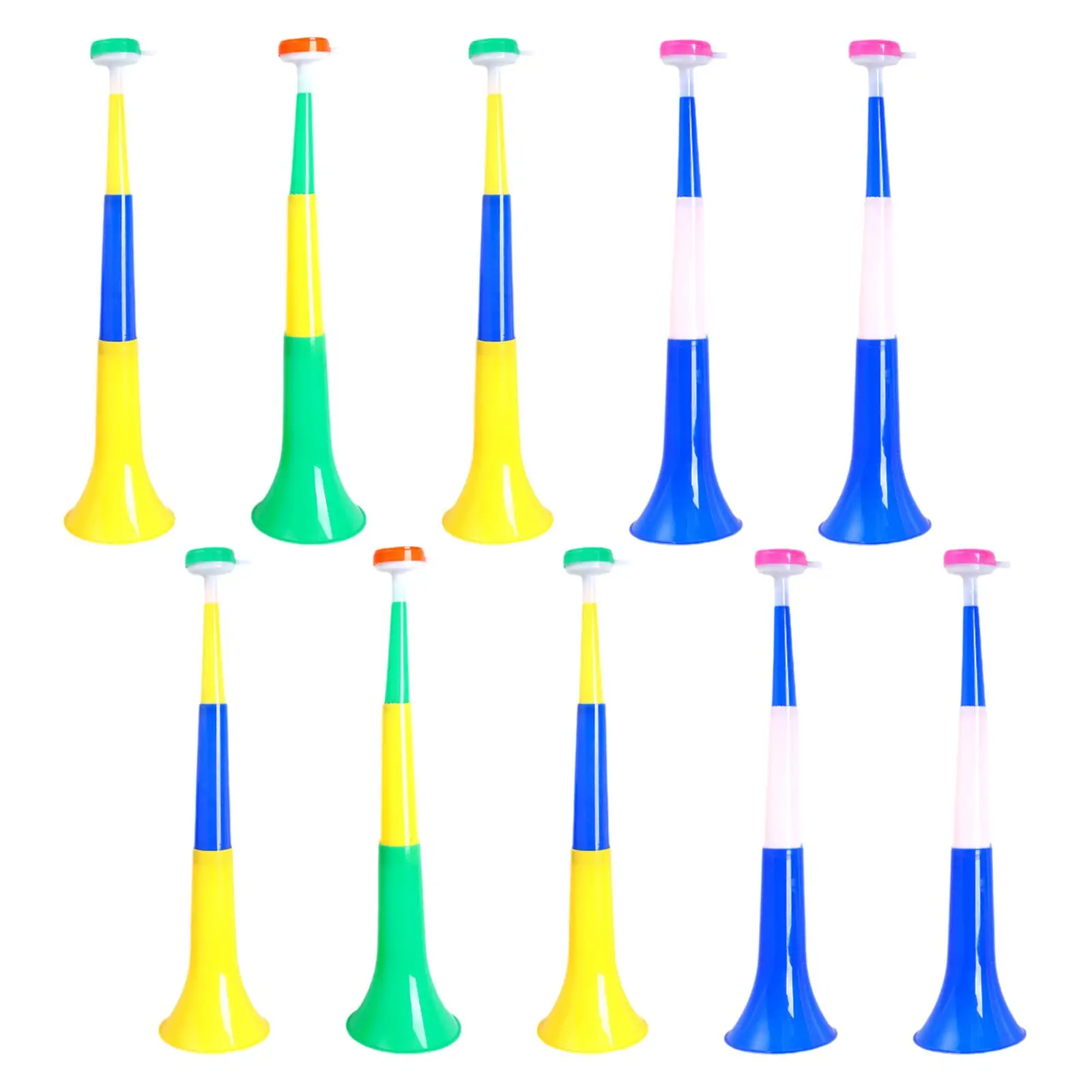 Pack of 10 Stadium Horns Noisemaker Cheering Horns for Party Football