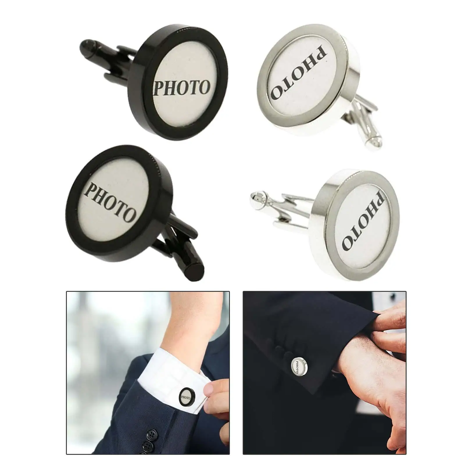 2x Stylish Cufflinks Shirt Accessories Jewelry Gifts Business Groom Shirt Cuff Links for suits Banquet Party Graduation Meeting