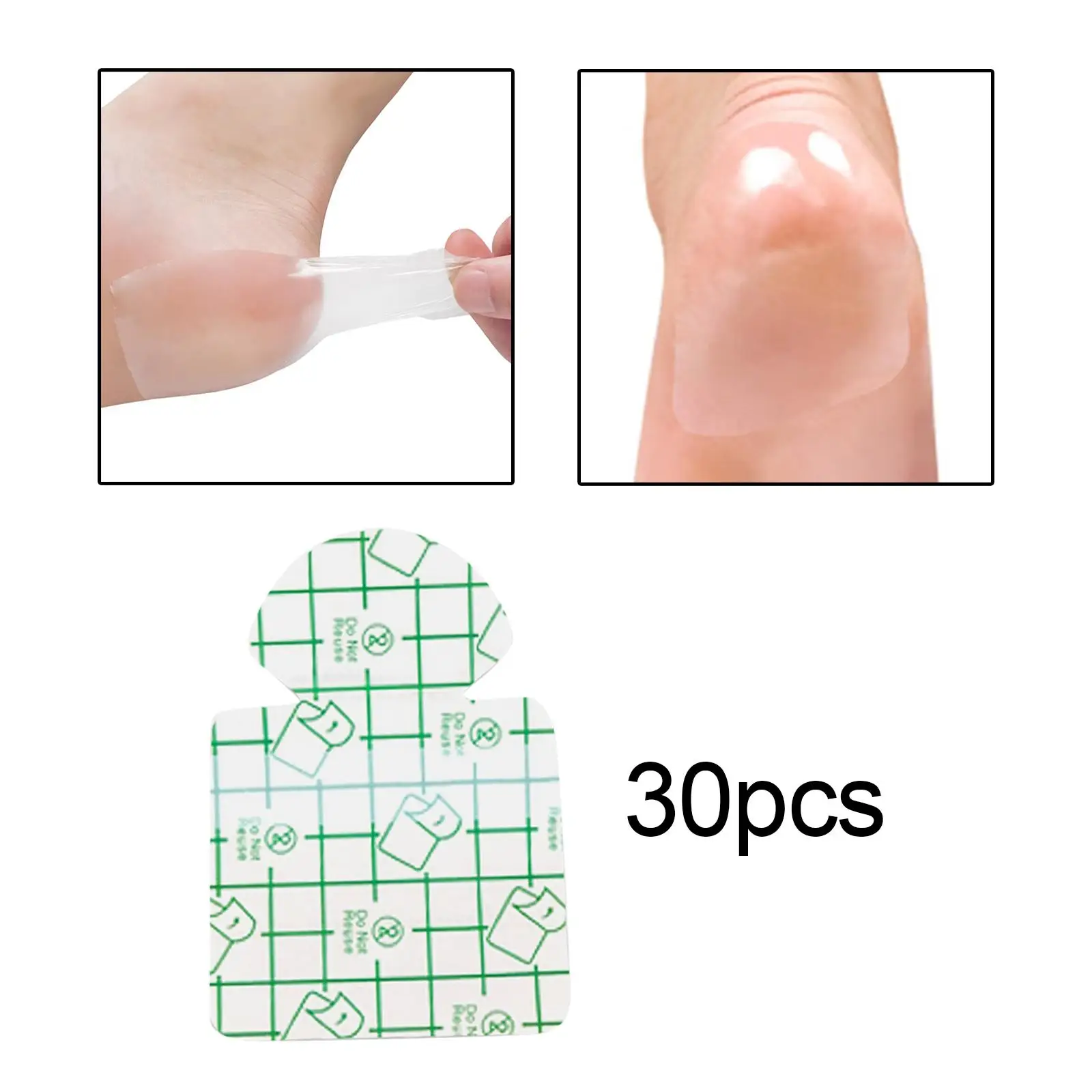 30Pcs Foot Care Sticker Transparent patch Anti Wear Heel Anti Wear Sticker for High Heel Shoes Men Women Sandals